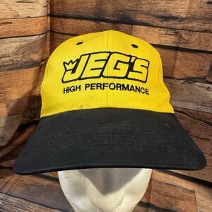 Jeg's High Performance Hat Cap Snapback Adjustable Yellow & Black Car Truck Part